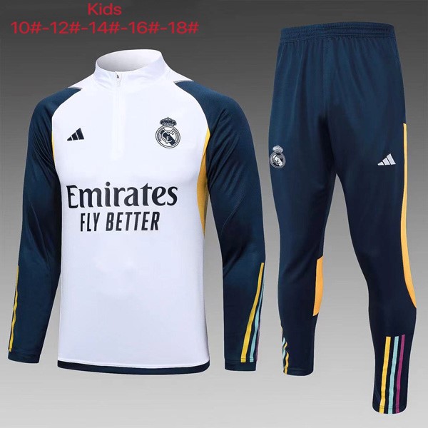Kinder Sweatshirts Real Madrid 2024 Weiß Blau